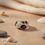 将图像加载到图库查看器中， 925 Silver Garnet Ring for Women | Gemstone Jewelry Gift
