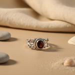 将图像加载到图库查看器中， 925 Silver Garnet Gemstone Ring for Women | Gift Jewelry
