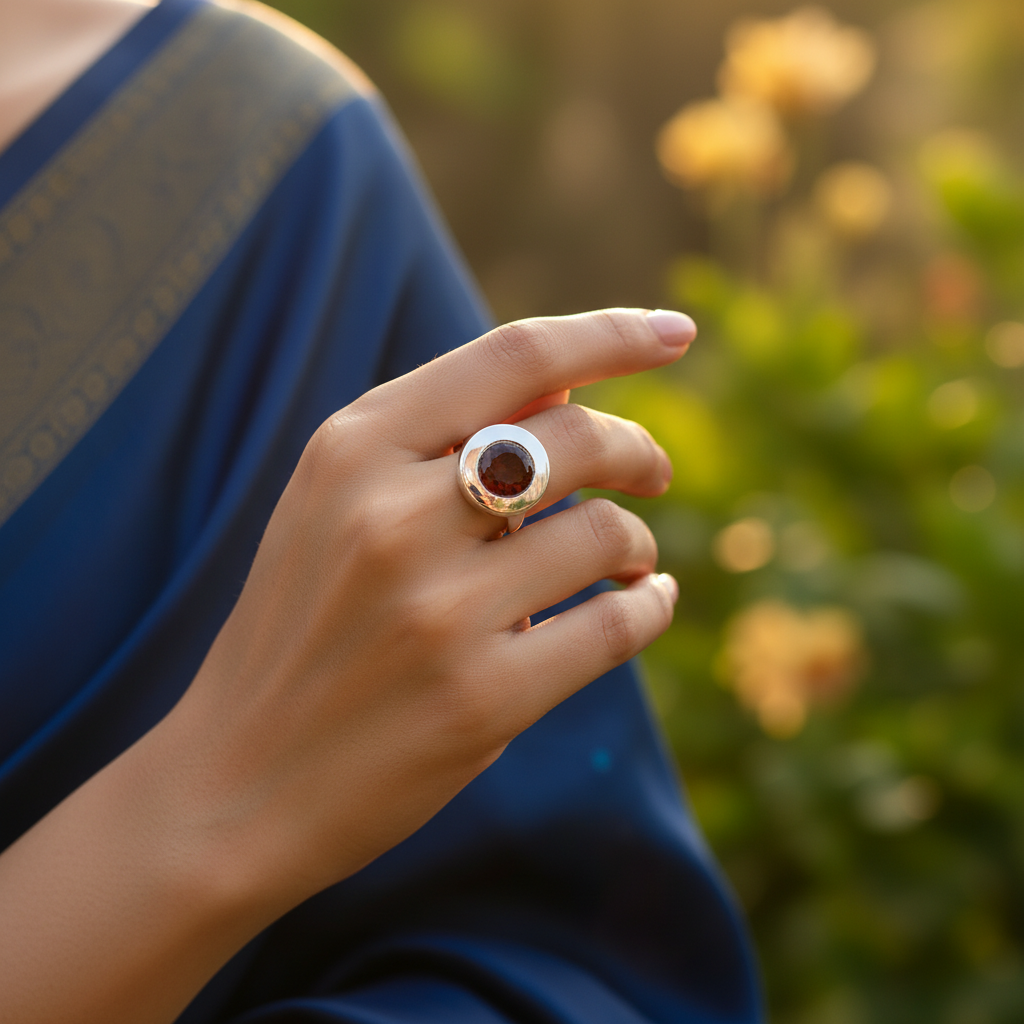 925 silver garnet ring for women | gemstone jewelry