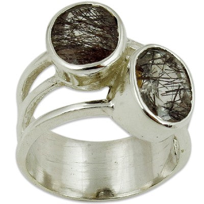 925 Silver Rutilated Quartz Ring for Women | Gift Jewelry
