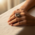 将图像加载到图库查看器中， 925 Silver Smoky Quartz Ring | Women's Cocktail Jewelry
