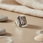 将图像加载到图库查看器中， 925 Silver Smoky Quartz Ring | Women's Cocktail Jewelry
