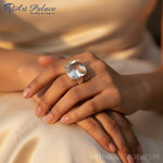 Load image into Gallery viewer, Silver Ring with Large Gemstone for Women | Statement Jewelry
