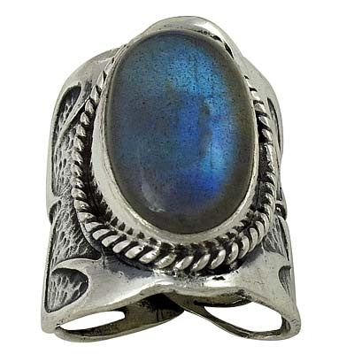 925 Silver Labradorite Ring for Women | Statement Jewelry