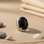Load image into Gallery viewer, 925 Silver Onyx Ring for Men | Black Gemstone Ring | Gift
