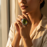 Load image into Gallery viewer, Anillo de cuarzo verde en plata de ley 925 para mujer | Joyería de regalo
