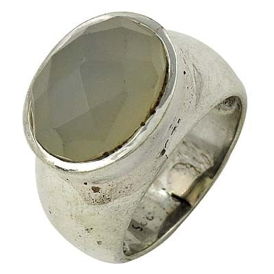 925 Silver Chalcedony Gemstone Ring for Women | Statement Jewelry