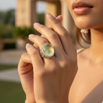 Load image into Gallery viewer, 925 Sterling Silver Green Gemstone Ring for Women | Daily Wear
