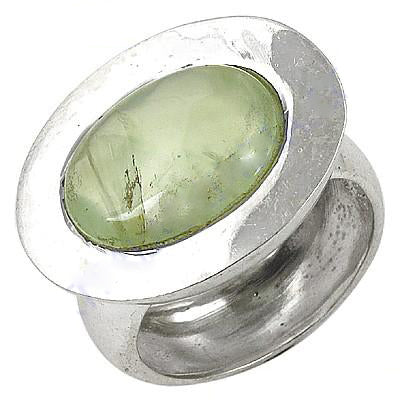 925 Silver Prehnite Gemstone Ring for Women | Statement Jewelry