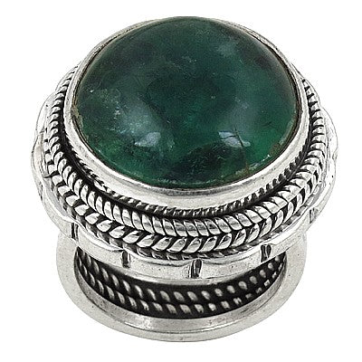 925 Silver Green Gemstone Ring for Women | Statement Jewelry