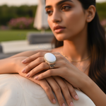 Load image into Gallery viewer, 925 Silver White Gemstone Ring for Women | Statement Jewelry
