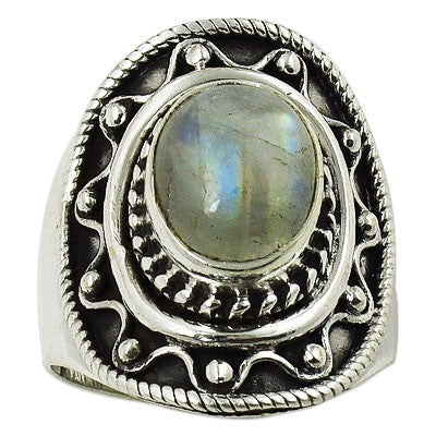 925 Silver Moonstone Ring for Women | Statement Ring