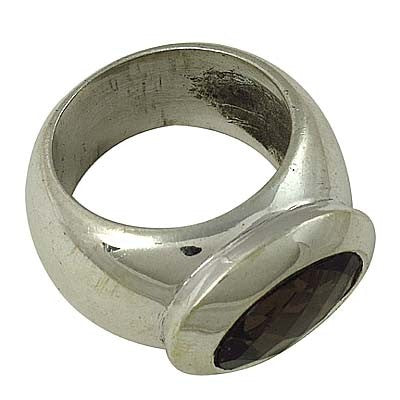 925 Silver Smoky Quartz Ring for Women | Statement Jewelry