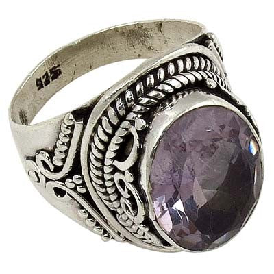 925 Sterling Silver Amethyst Ring for Women | Gemstone Jewelry