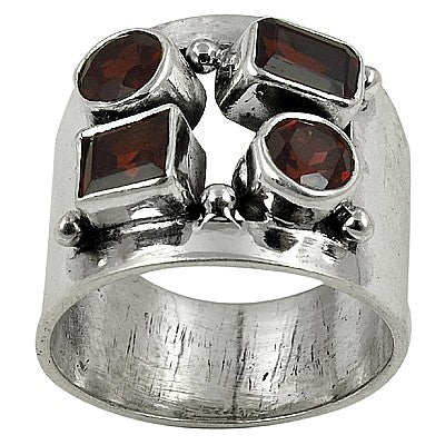 925 Silver Multi-Gemstone Ring for Women | Statement Jewelry