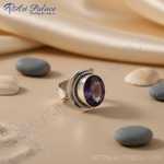 Load image into Gallery viewer, Anillo de amatista en plata de ley 925 para mujer | Joyería con piedras preciosas
