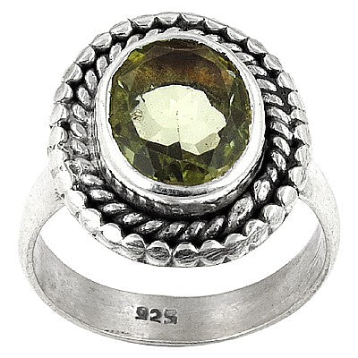 925 Silver Peridot Gemstone Ring for Women | Gift Jewelry