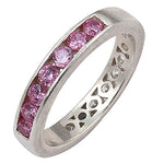 Load image into Gallery viewer, Silver Pink Sapphire Ring for Women | Gemstone Jewelry Gift
