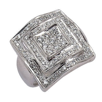 Silver Cubic Zirconia Statement Ring for Women | Gift Jewelry