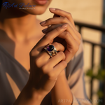 Load image into Gallery viewer, Anillo de cóctel de amatista en plata 925 para mujer | Joyería llamativa
