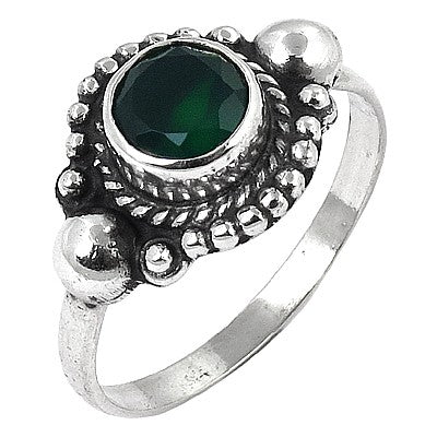 925 Sterling Silver Green Onyx Ring for Women | Gift Jewelry