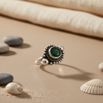 将图像加载到图库查看器中， 925 Sterling Silver Green Onyx Ring for Women | Gift Jewelry
