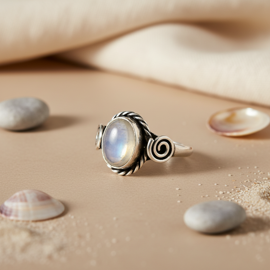 925 Silver Moonstone Ring for Women | Gift Jewelry
