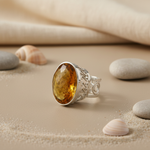 将图像加载到图库查看器中， 925 Silver Citrine Cocktail Ring for Women | Gemstone Jewelry
