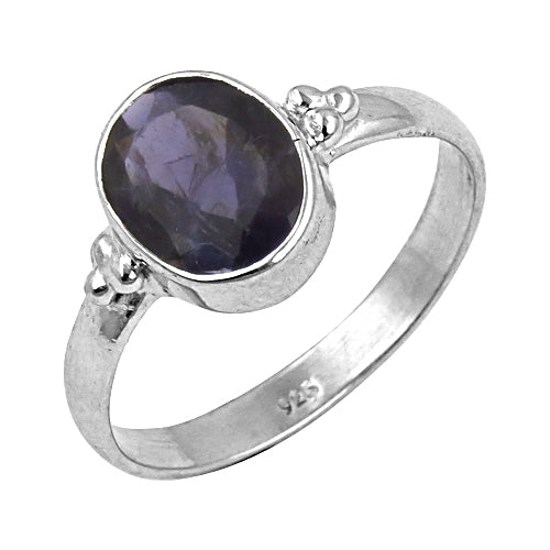 925 Sterling Silver Iolite Ring for Women | Gemstone Jewelry