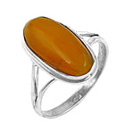 将图像加载到图库查看器中， 925 Silver Oval Amber Ring for Women | Gemstone Jewelry
