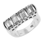 Load image into Gallery viewer, Silver Emerald Cut Ring for Women | Anniversary Gift
