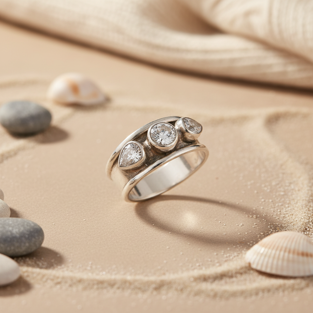 925 Silver Cubic Zirconia Ring for Women | Gift Jewelry
