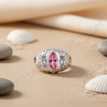 Load image into Gallery viewer, Anillo de plata 925 con piedras preciosas rosas y azules para mujer | Joyería de moda
