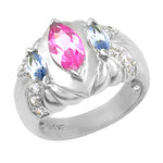 Load image into Gallery viewer, 925 Silver Pink &amp; Blue Gemstone Ring for Women | Fashion Jewelry
