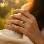 Load image into Gallery viewer, Anillo de plata con esmeralda para mujer | Joyas con piedras preciosas
