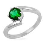 Load image into Gallery viewer, Silver Emerald Ring for Women | Gemstone Jewelry Gift
