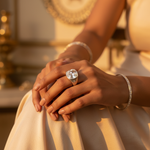 Load image into Gallery viewer, Anillo de plata con circonita cúbica para mujer | Joyería llamativa
