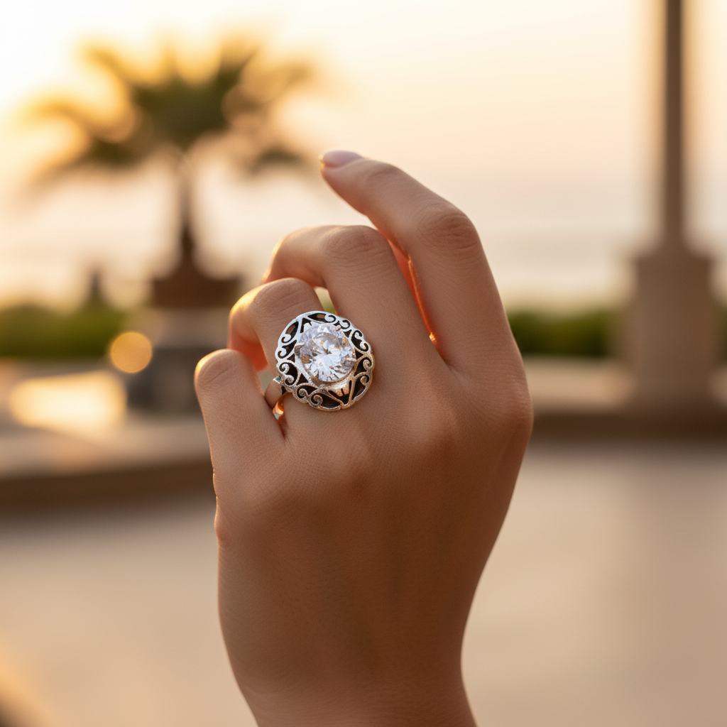 925 Silver Cubic Zirconia Ring for Women | Gift Jewelry