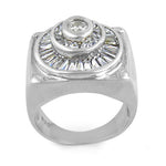 Load image into Gallery viewer, 925 Silver Baguette Diamond Ring for Men | Statement Ring
