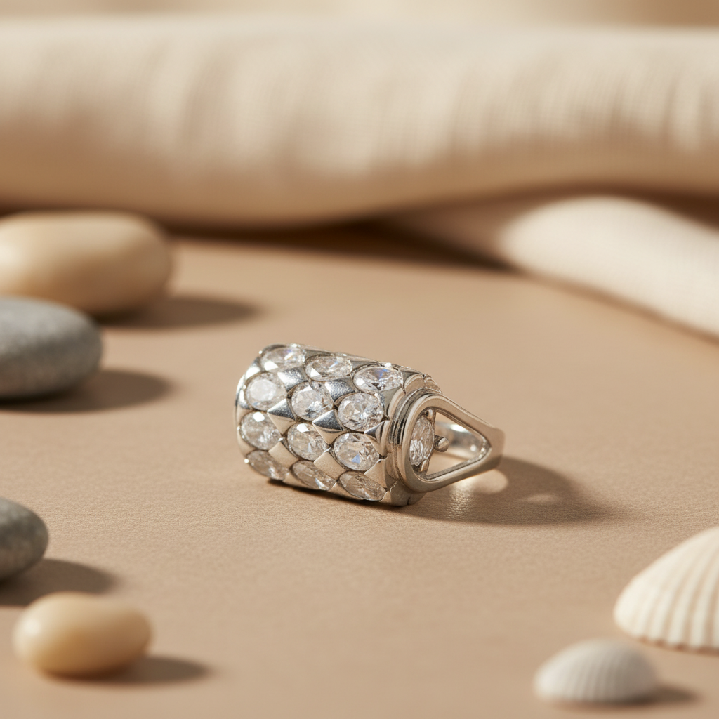 Silver Ring with Cubic Zirconia Stones for Women | Gift Jewelry