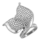 Load image into Gallery viewer, 925 Silver Butterfly Ring for Women | Crystal Pave | Gift
