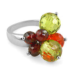 Load image into Gallery viewer, Silver Multi-Gemstone Cocktail Ring for Women | Statement Ring
