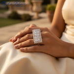 Load image into Gallery viewer, Silver Cubic Zirconia Cocktail Ring for Women | Statement Jewelry

