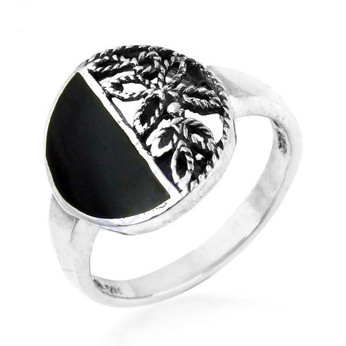 925 sterling silver black onyx ring for women | statement jewelry