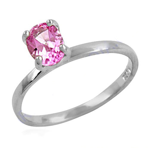 925 Silver Pink Topaz Ring for Women | Gemstone Jewelry
