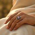 将图像加载到图库查看器中， 925 Silver Pink Gemstone Ring for Women | Gift Jewelry
