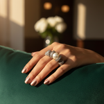 Load image into Gallery viewer, Silver Pearl Ring for Women | Elegant Wedding Band
