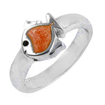 将图像加载到图库查看器中， 925 Silver Fish Ring with Coral Stone for Women | Gift
