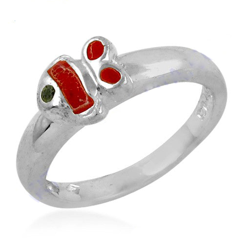 925 silver red stone ring for women | gift jewelry