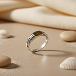 将图像加载到图库查看器中， 925 Sterling Silver Ring with Green Stone for Women
